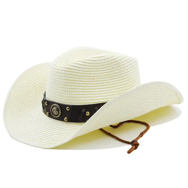 Straw Western Cowboy Hat Wide Brim