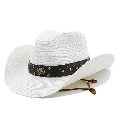 Straw Western Cowboy Hat Wide Brim