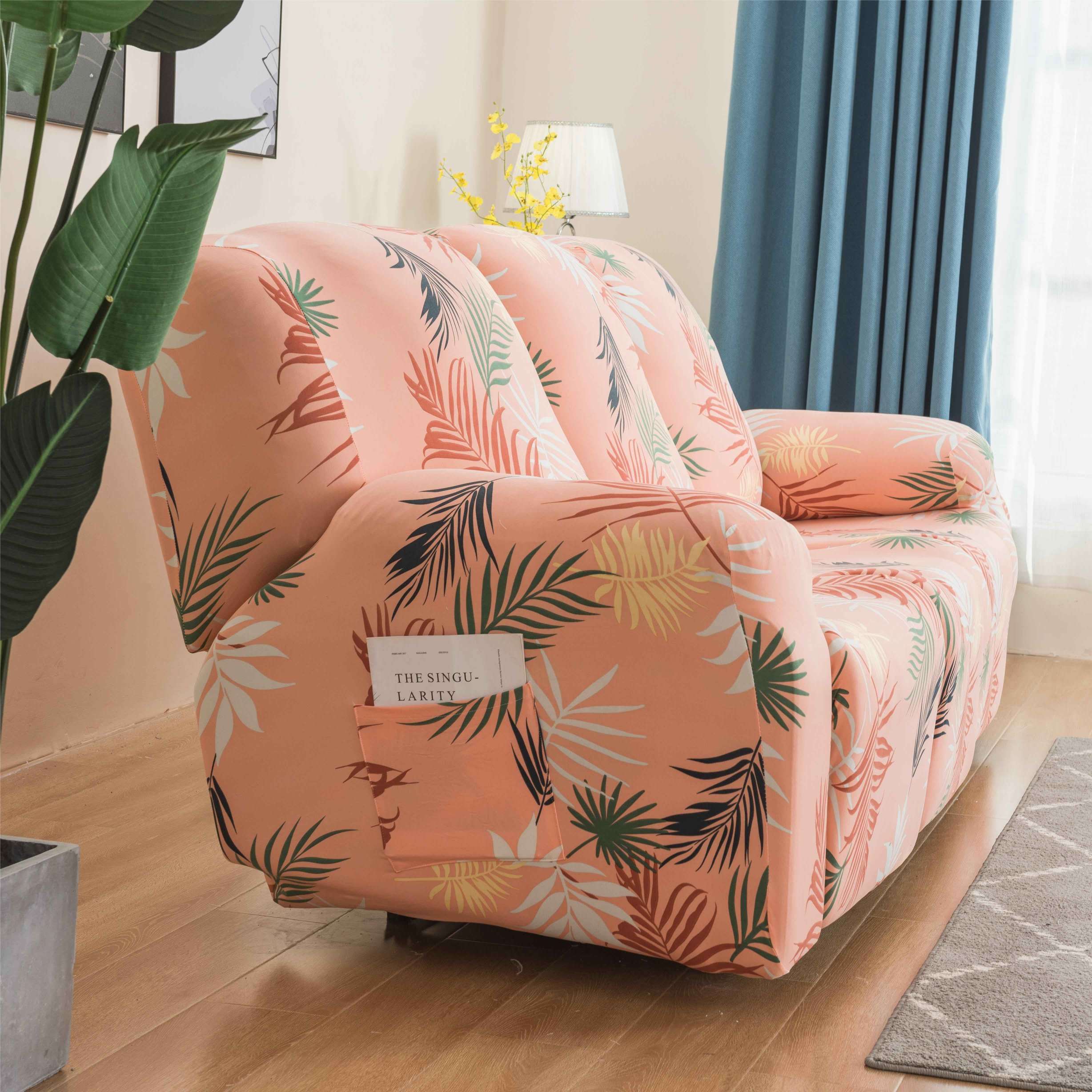 Tropical Print Recliner Cover  with L shape Covers