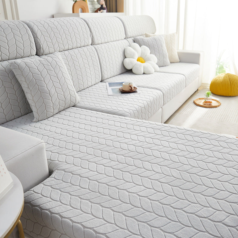 Wheat Pattern Sectional Sofa Cover Stretchable Cushion Cover