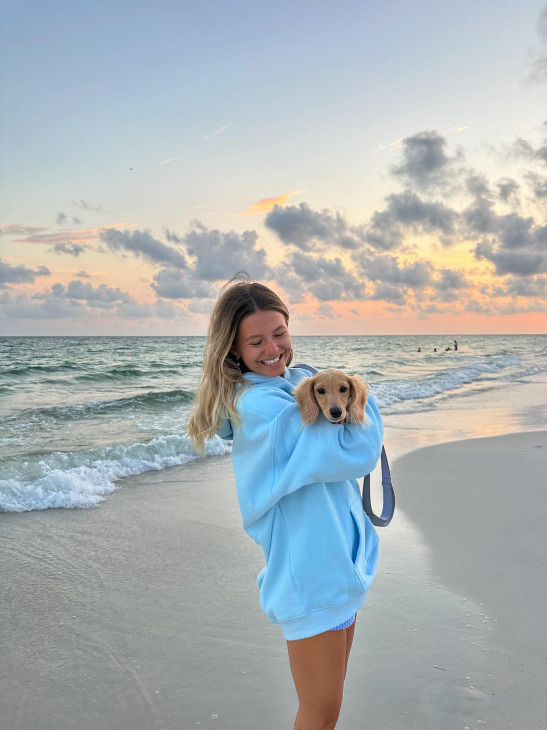 “Life Comes in Waves” -Blue  Printed Hoodie