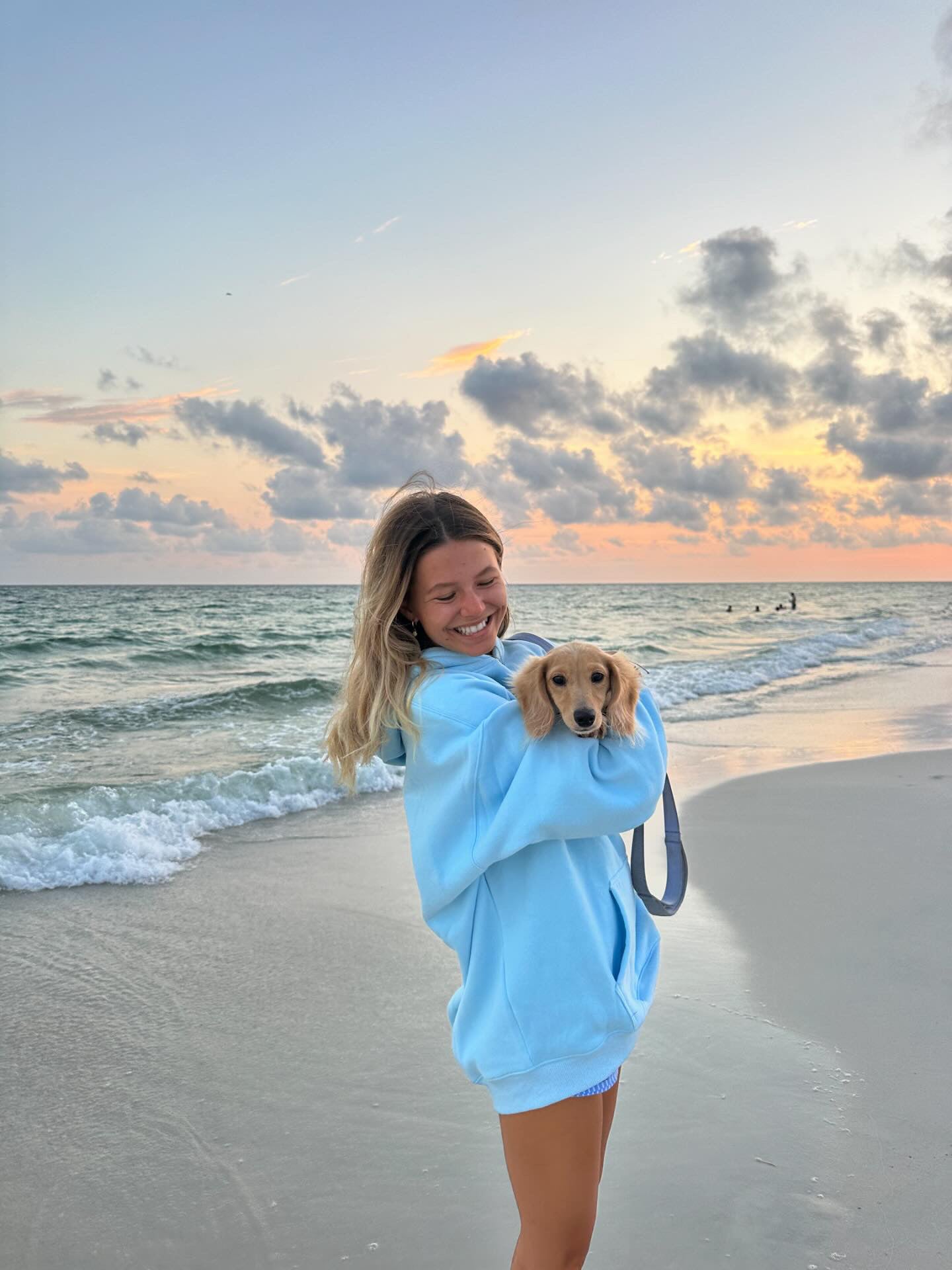 “Life Comes in Waves” -Blue  Printed Hoodie