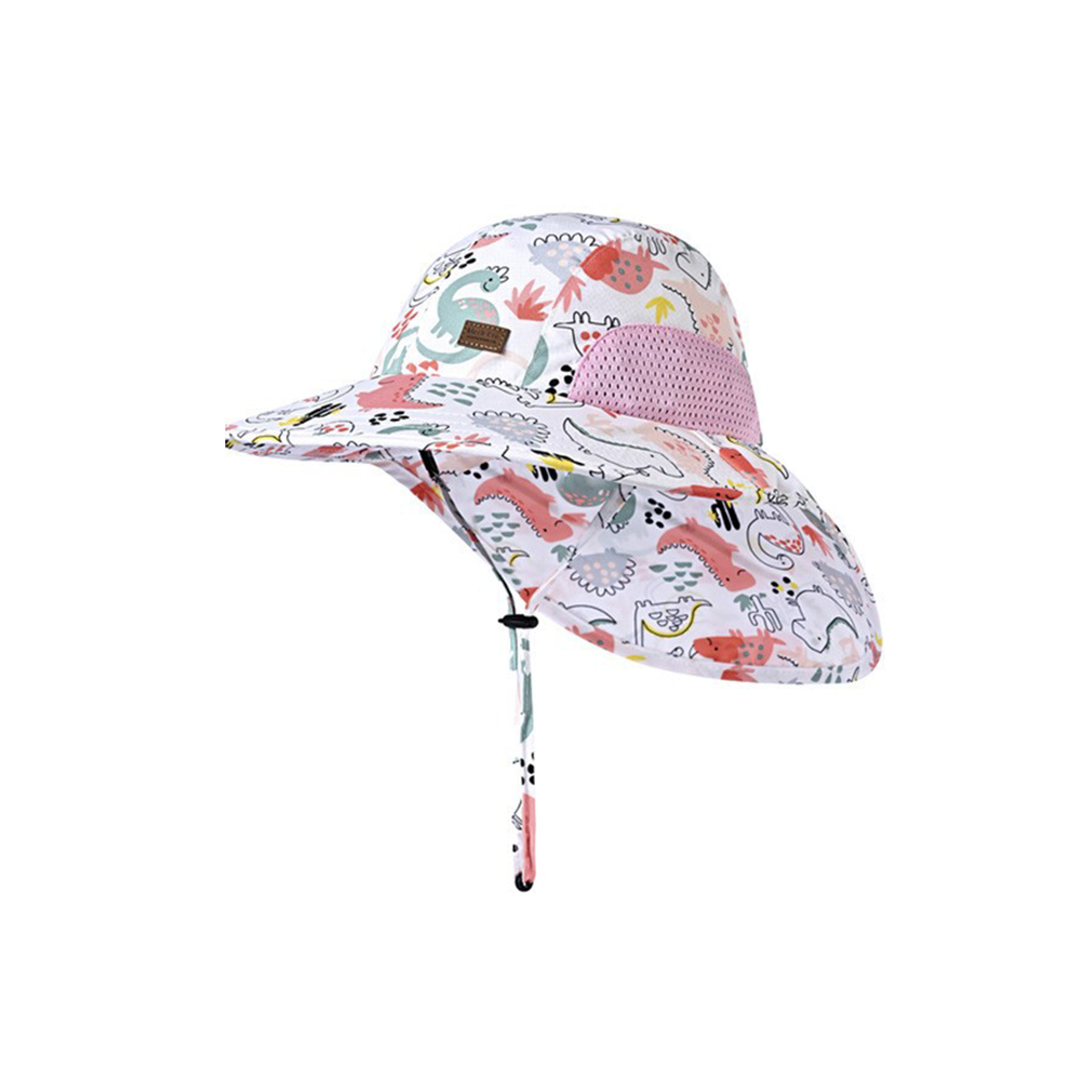 UPF 30+ Jungle Dinosaur Print Kids Bucket Hat