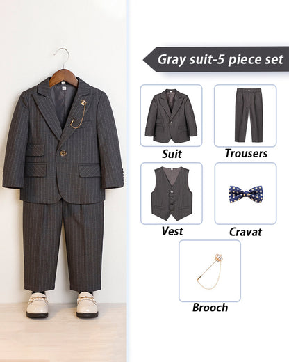 Grey classic-Ring Bearer Boy Suit