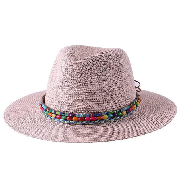 Wide Brim Panama Sun Straw Hats Fedora