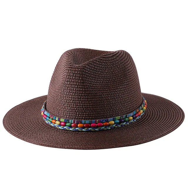 Wide Brim Panama Sun Straw Hats Fedora