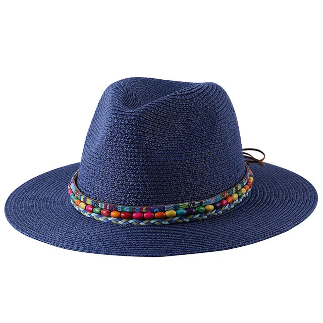 Wide Brim Panama Sun Straw Hats Fedora