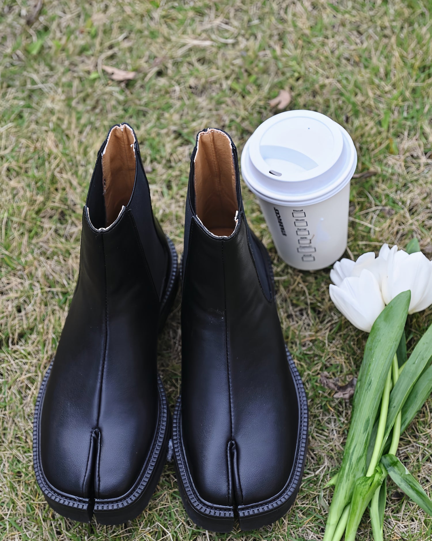 Couples Black Tabi Boots