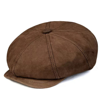 Wembley Genuine Leather Newsboy Cap