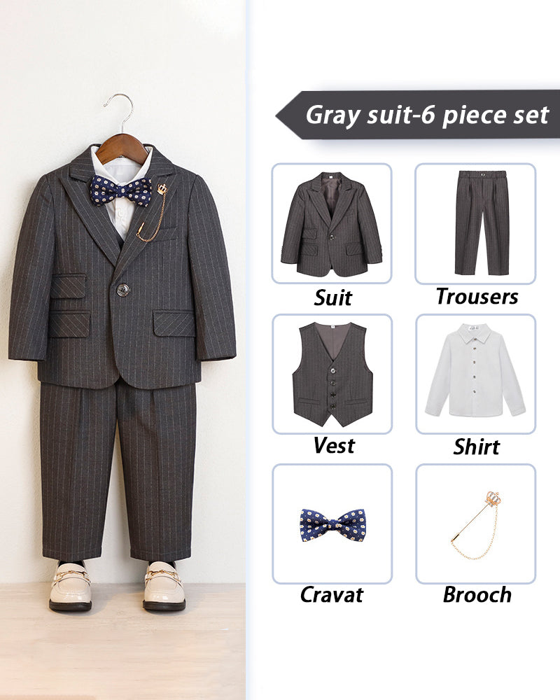 Grey classic-Ring Bearer Boy Suit