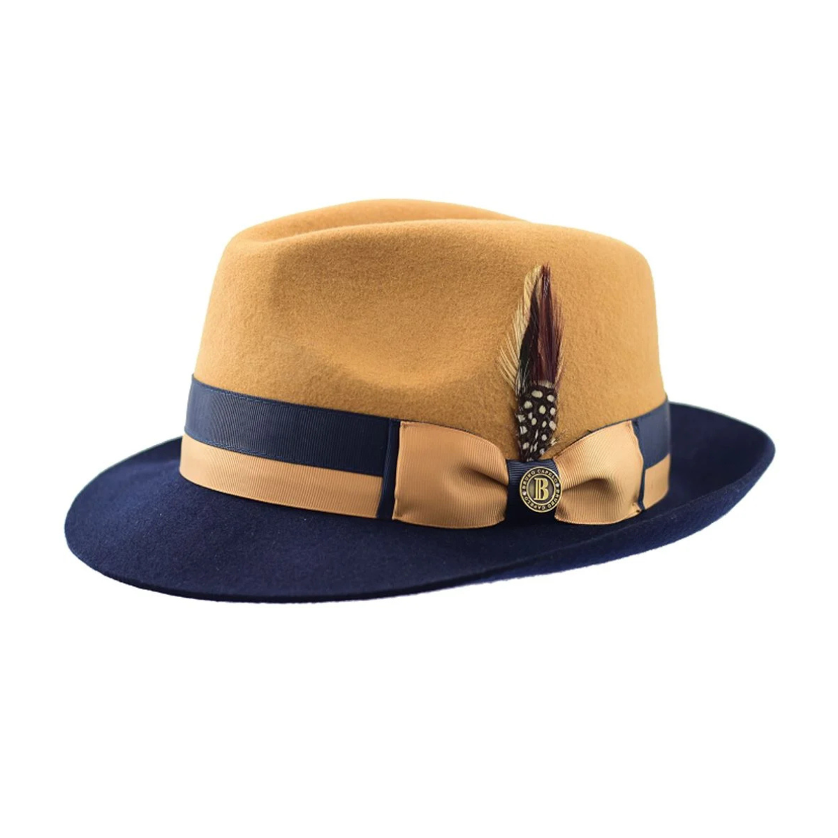 Caeser 2-Tone Wool Felt Fedora Hat