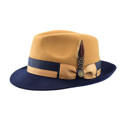 Caeser 2-Tone Wool Felt Fedora Hat