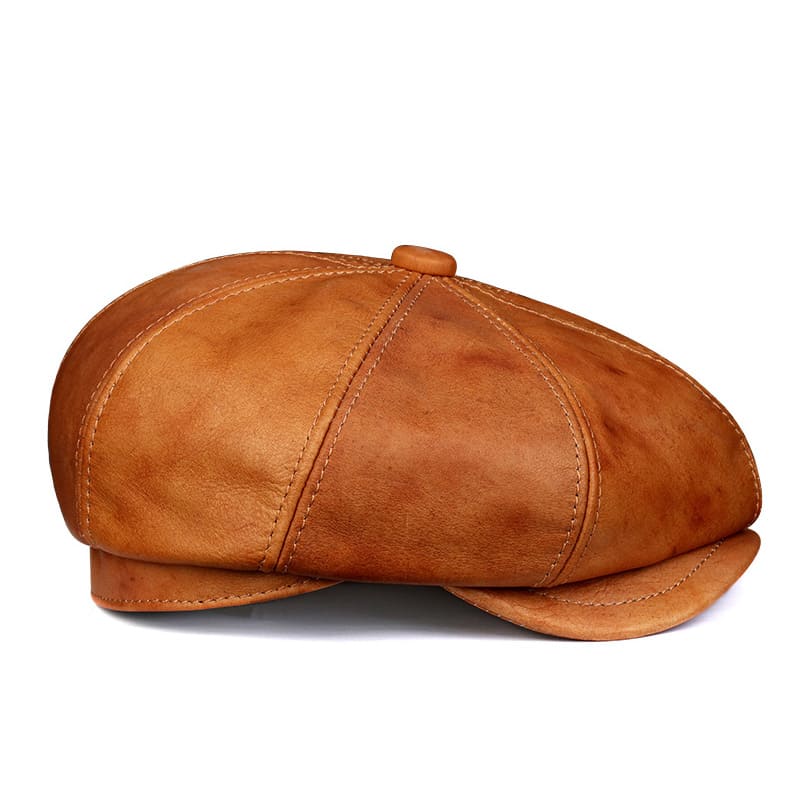 Wembley Genuine Leather Newsboy Cap