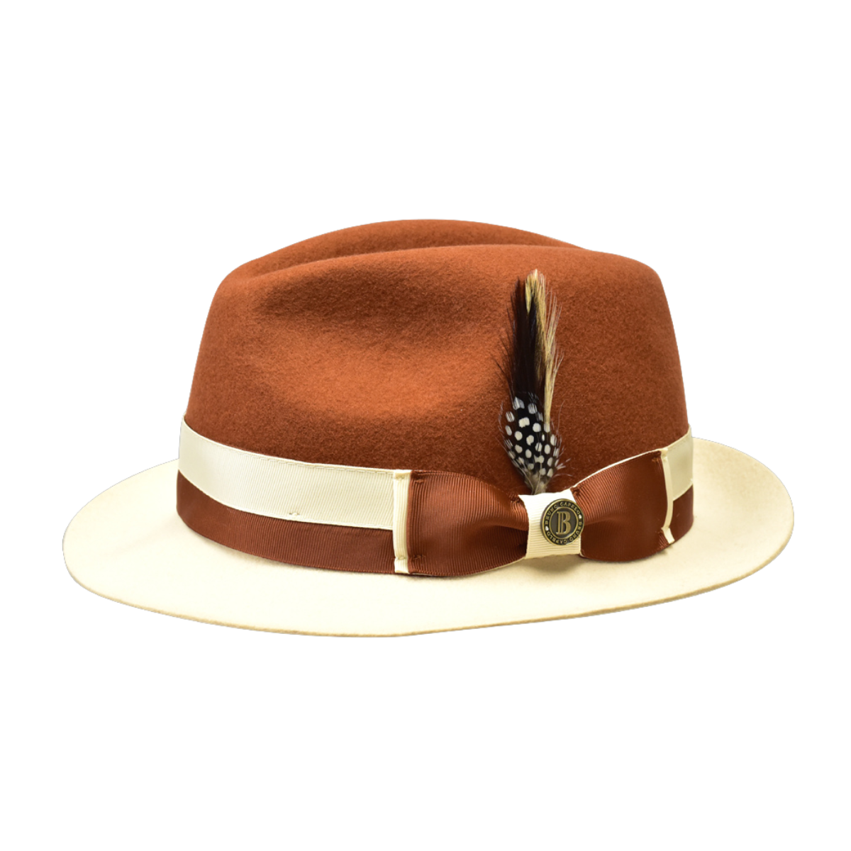 Caeser 2-Tone Wool Felt Fedora Hat