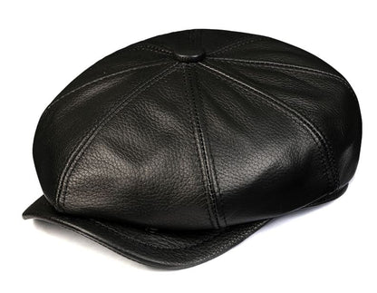 Wembley Genuine Leather Newsboy Cap