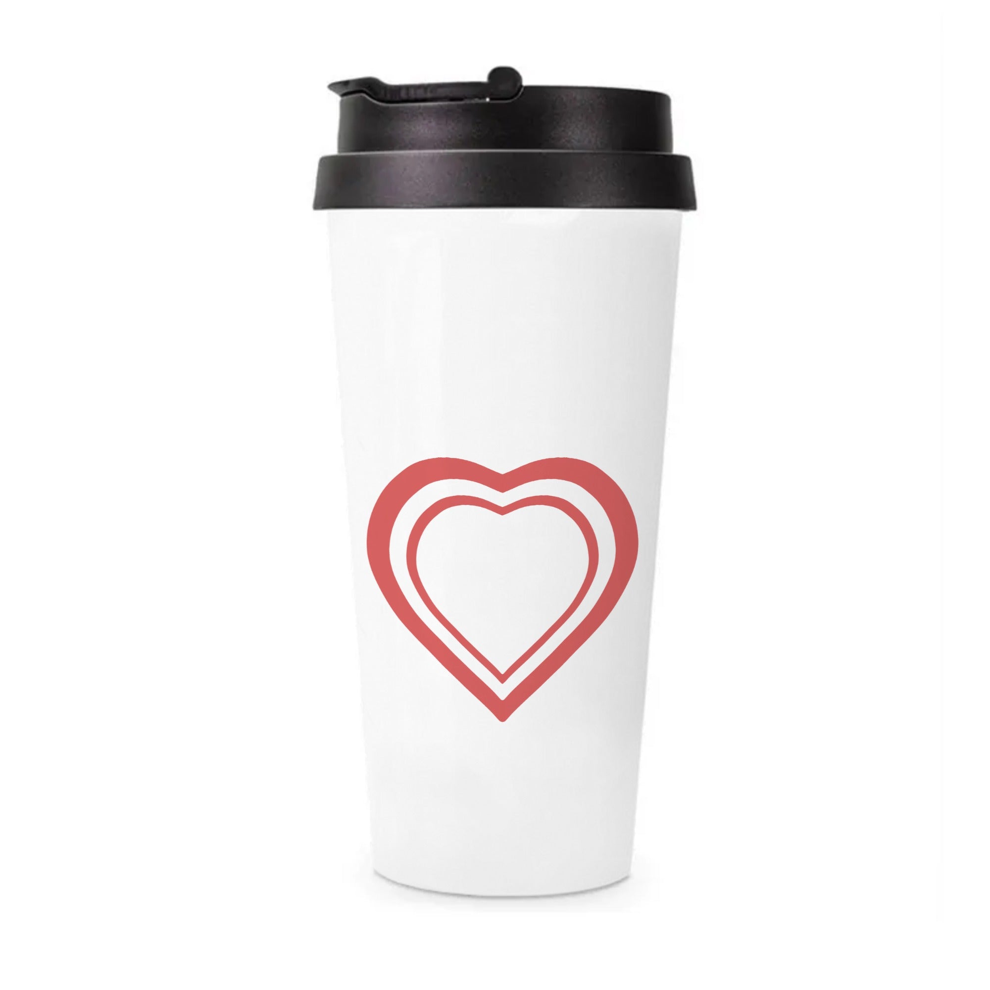 White 15oz Stainless Steel Travel Mug