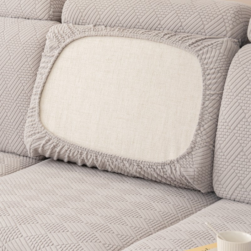 Elevated Comfort: Jacquard Sectional Couch Slipcover Sofa Seat Cushion Cover