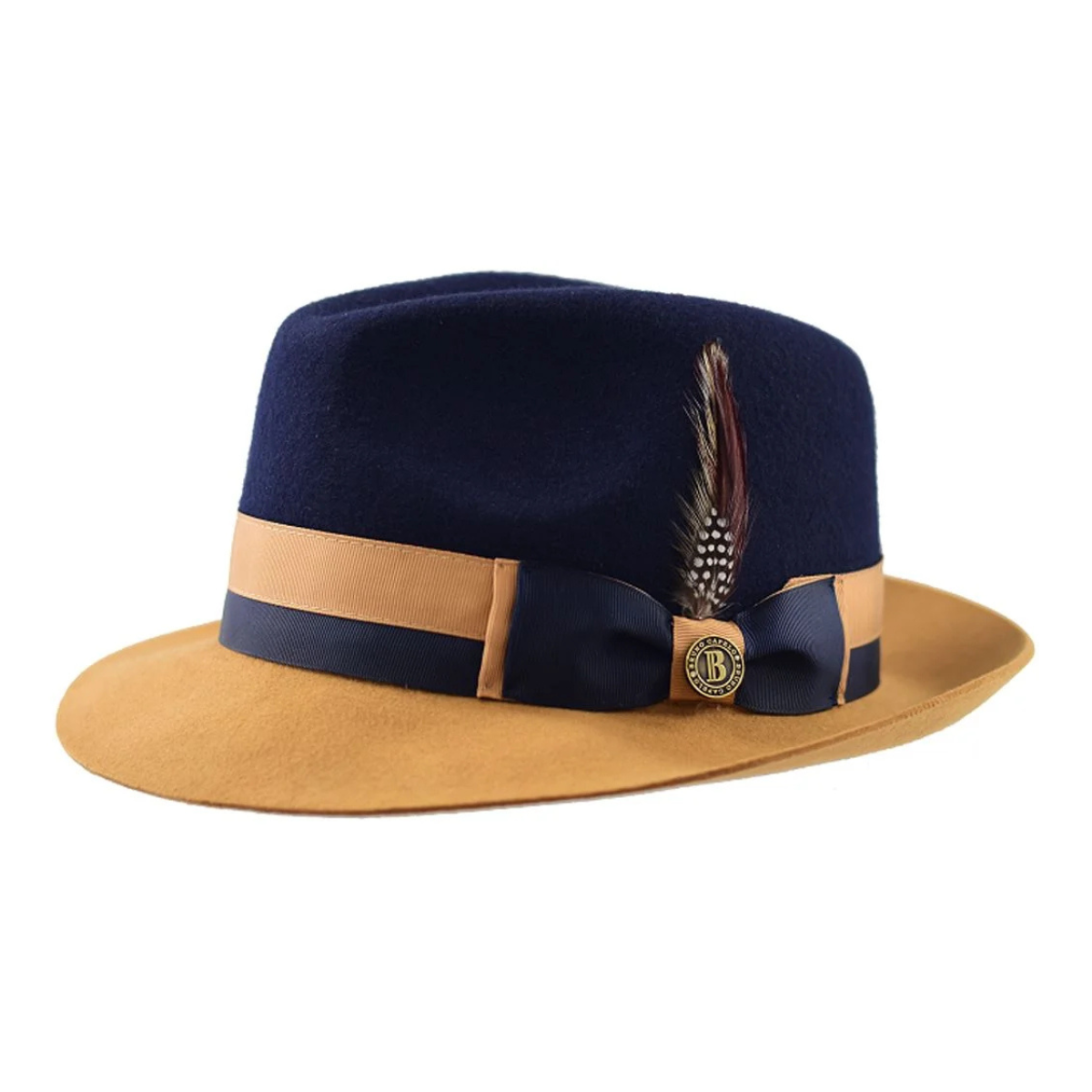 Caeser 2-Tone Wool Felt Fedora Hat