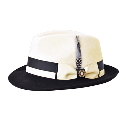 Caeser 2-Tone Wool Felt Fedora Hat