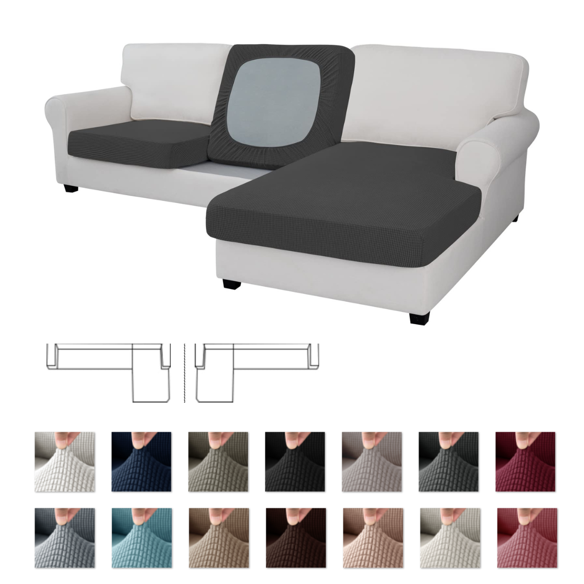 Waterproof Stretch Couch Cushion Slipcovers