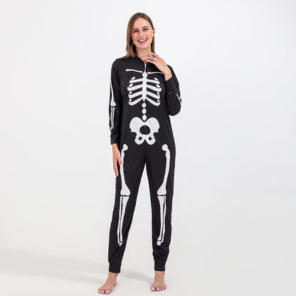 Green Glow Matching Skeleton Family Onesie Pajama Set