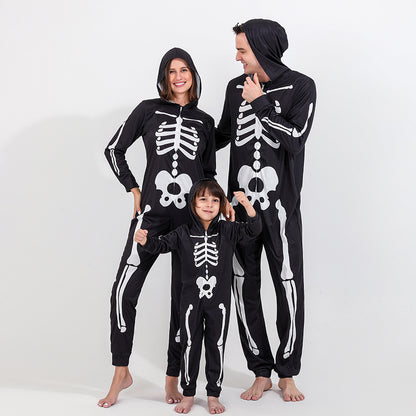 Green Glow Matching Skeleton Family Onesie Pajama Set