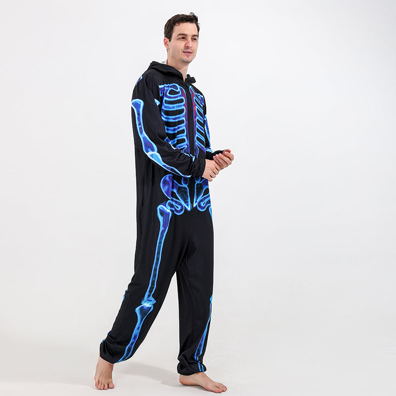 Colorful Skeleton Family Pajama Onesie Set