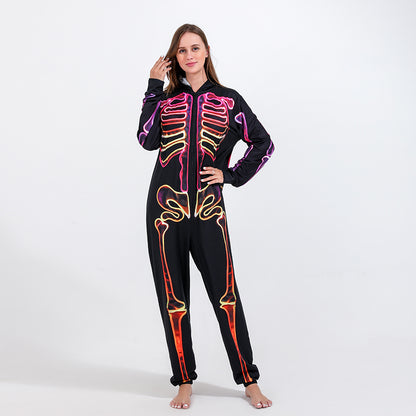 Colorful Skeleton Family Pajama Onesie Set