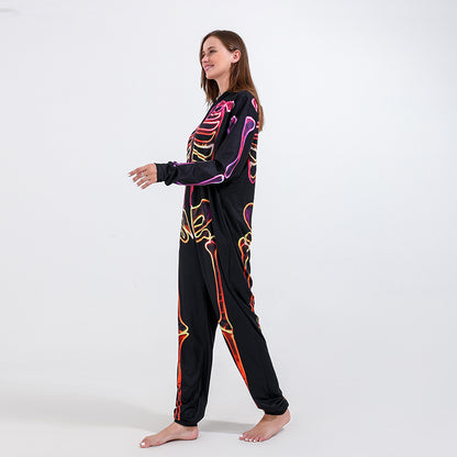 Colorful Skeleton Family Pajama Onesie Set