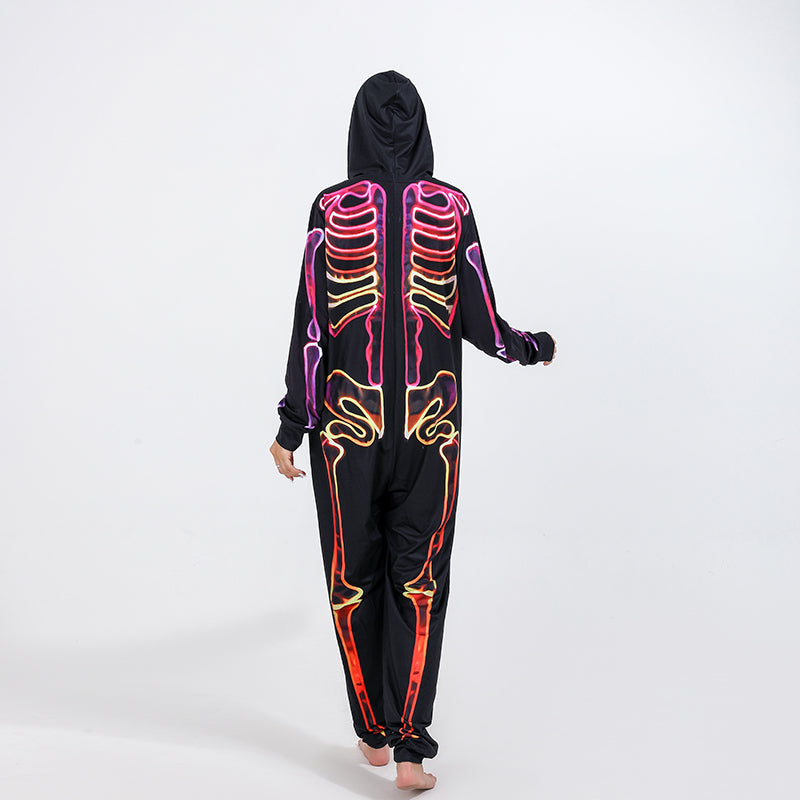 Colorful Skeleton Family Pajama Onesie Set