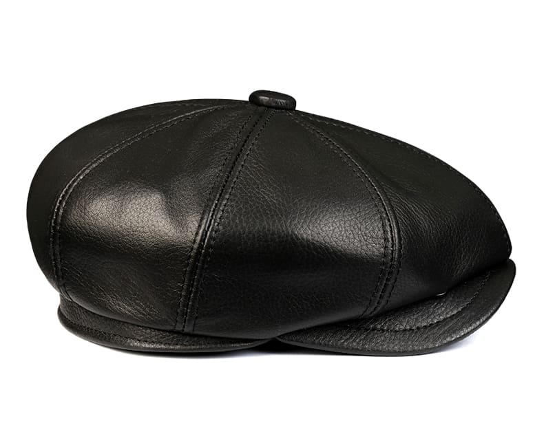 Wembley Genuine Leather Newsboy Cap