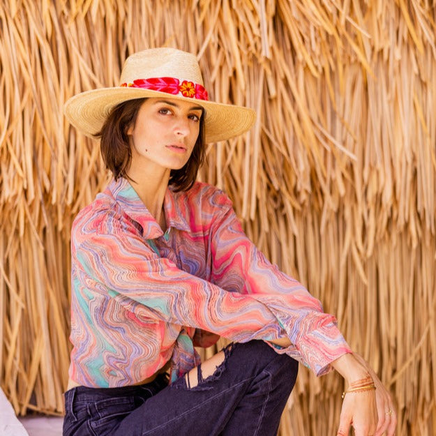 Western Palm Leaf Straw Hat