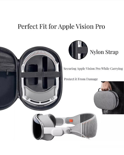 Grey Waterproof Apple Vision Pro VR Glasses Hard Case Storage Bag