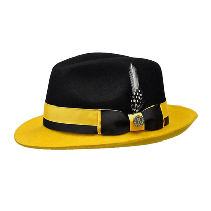 Caeser 2-Tone Wool Felt Fedora Hat