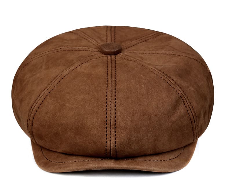 Wembley Genuine Leather Newsboy Cap