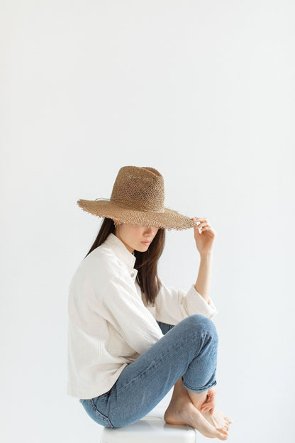 Tessa Seagrass Fedora Straw