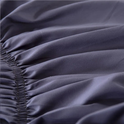 Wrap Around Dust Ruffles Elastic Easy-Install Bedskirt Wrinkle Fade Resistance Machine Washable