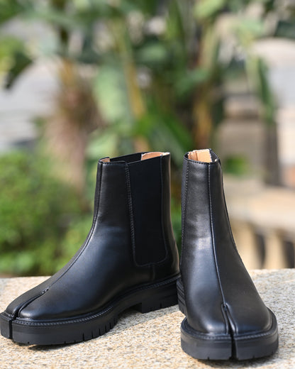 Couples Black Tabi Boots