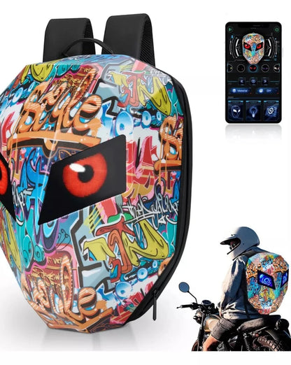 LED Sports Riding Backpacks Iron Man Cool Motorcycle Backpacks