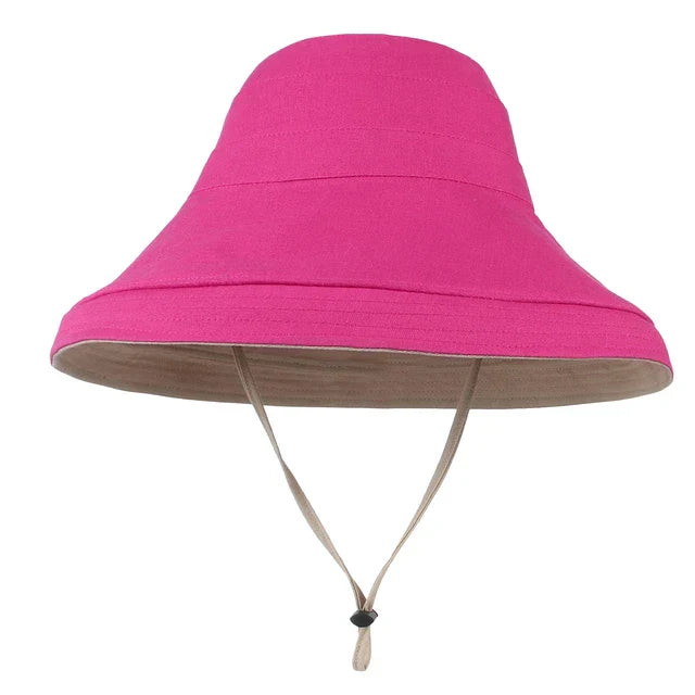 Large Brim Double Sided Bucket Hat Sun Hat