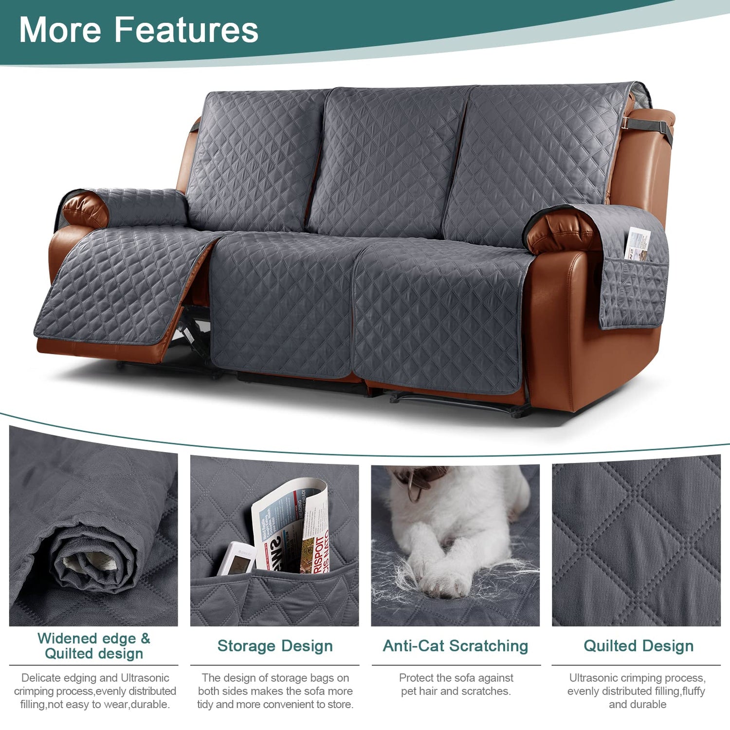 Waterproof Recliner Sofa Mat for Dogs Pets