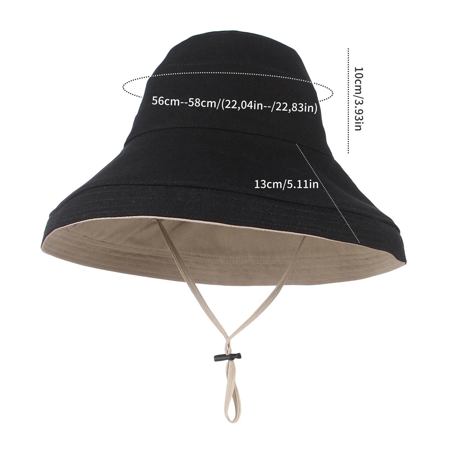 Large Brim Double Sided Bucket Hat Sun Hat