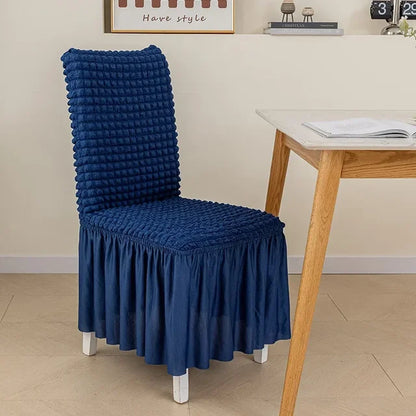 Seersucker Chair Slipcover Stretch Chair Skirt