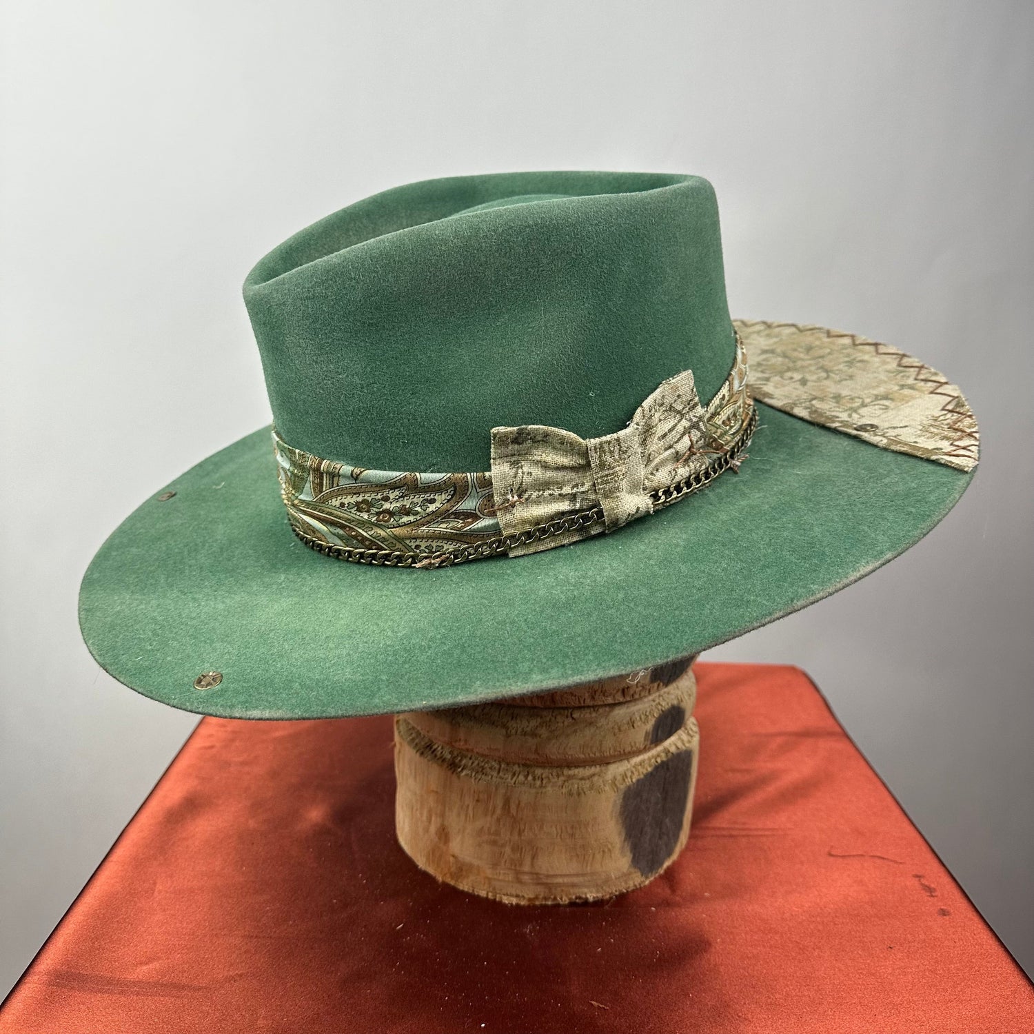 The Monterey Green Distressed Fedora