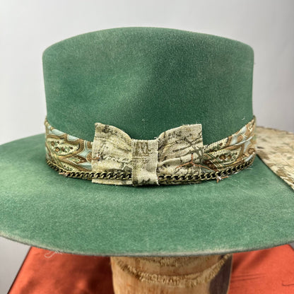 The Monterey Green Distressed Fedora