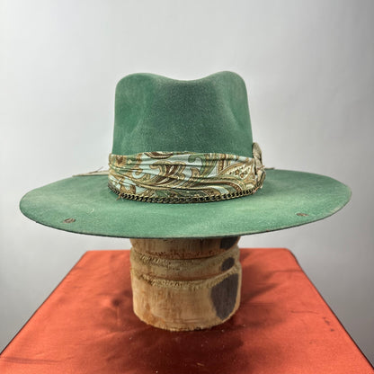 The Monterey Green Distressed Fedora