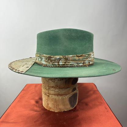 The Monterey Green Distressed Fedora