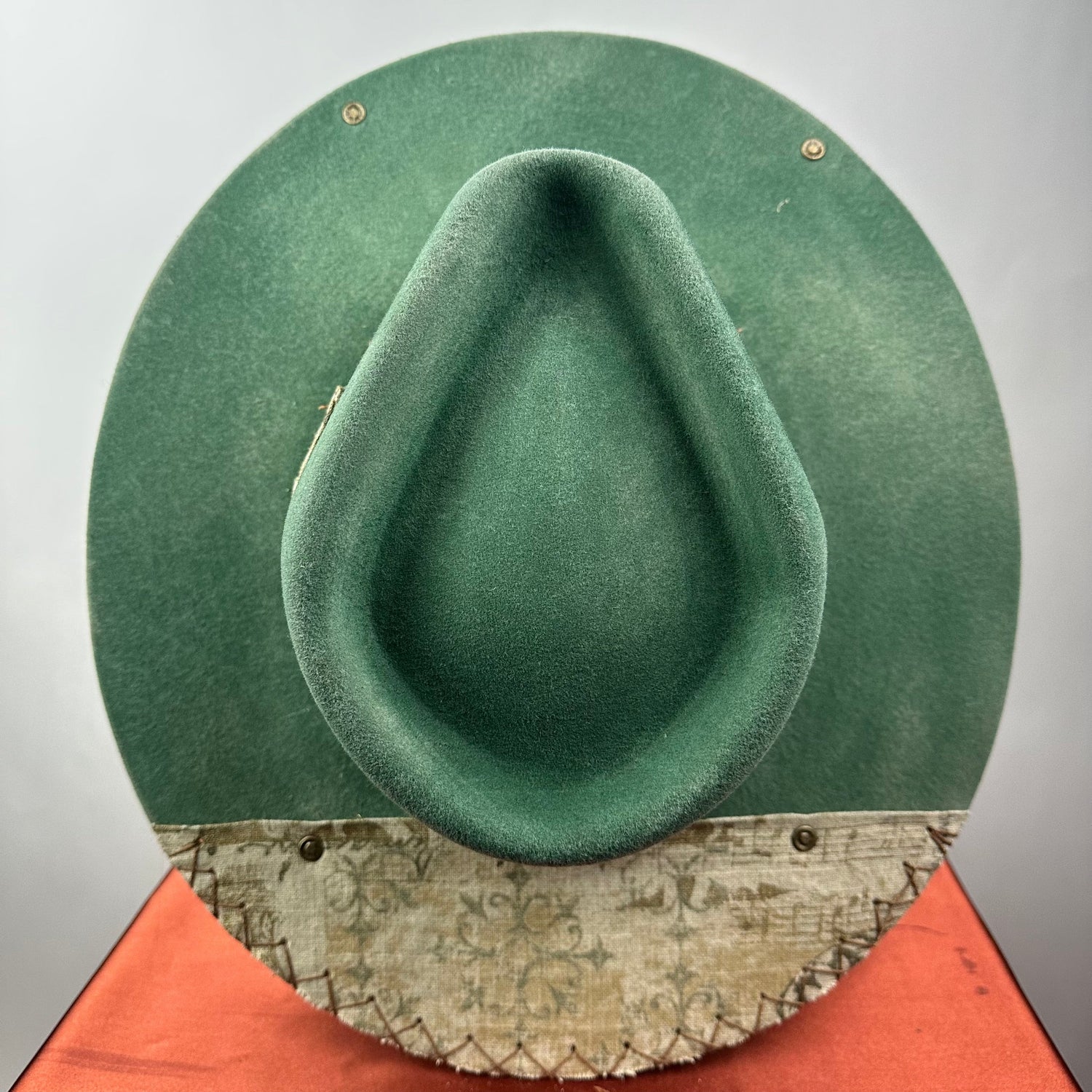 The Monterey Green Distressed Fedora