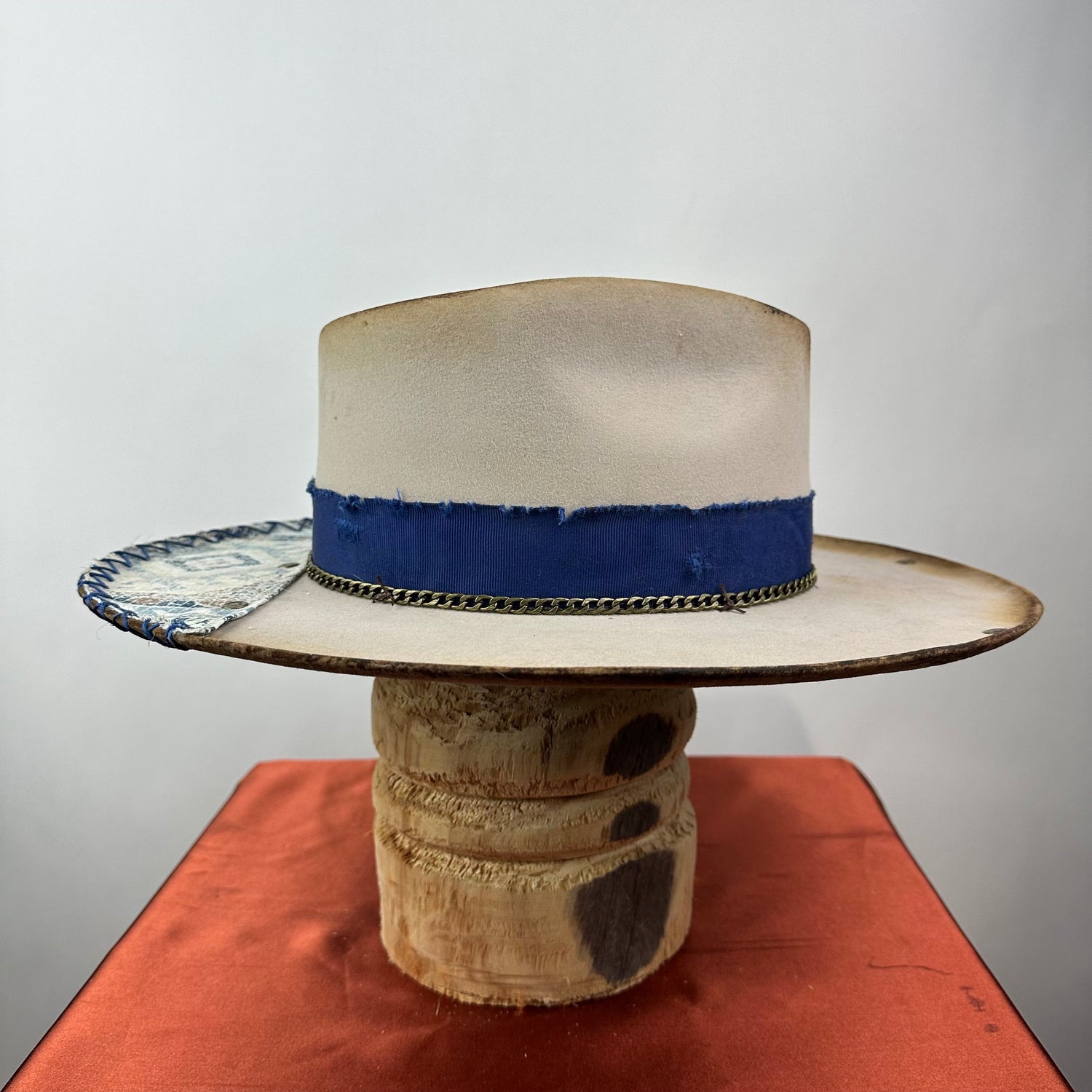 The Monterey Natural Blue Distressed Fedora