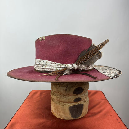 The Monterey Maroon Distressed Fedora